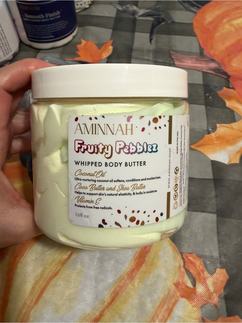 Aminnah Fruity Pebblez Whipped Body Butter Coconut Oil Vitamin C Shea 16 oz